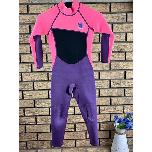 REALON SPORTS Girl’s Size Small Wetsuit 2mm Neoprene Full Wet‎ Suit Long Sleeve - Picture 1 of 9